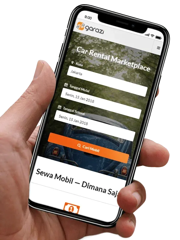 Garazi peer-to-peer car rental marketplace interface